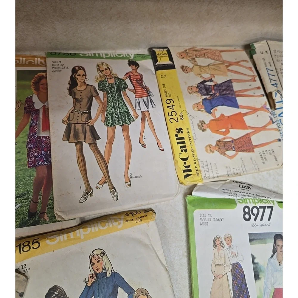 Lot Vtg Simplicity‎ McCall's Butterick Shirt Dress Jacket Womans Sewing Patterns